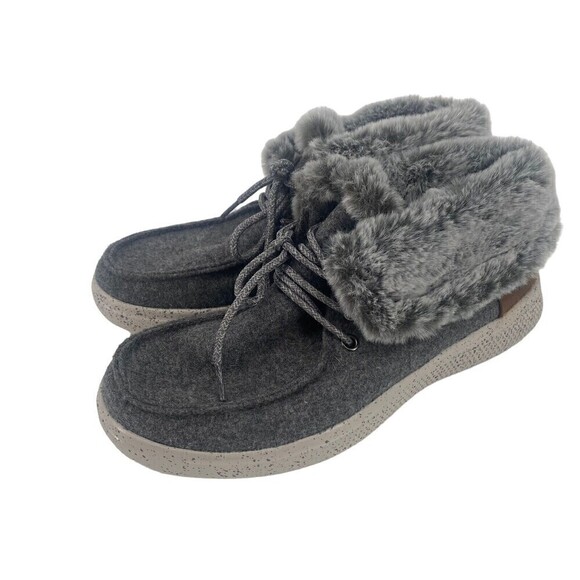 Bobs SIZE 6 COTTON TAILS FAUX FUR LINED ANKLE BOOTIES SNEAKERS - Picture 2 of 9